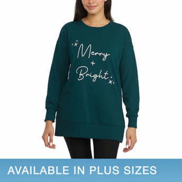Ellen Tracy Ladies' Holiday Sweatshirt - Picture 1 of 8